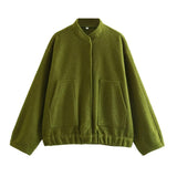 New 15 Color Loose Casual Jacket Street Y2K Collar Dark Buckle Coat Female