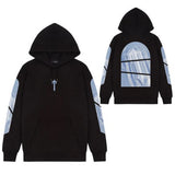 Hoodie Trapstar Letter Casual Street Youth Sweat Cotton Red Black Print Plus Velvet
