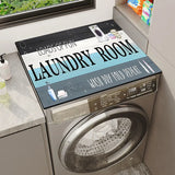 Zingj Drum Washing Machine Top Mat Anti-Skid Rubber Mat Laundry Room Water Suction Fast Dry Floor Mat Dust Protection