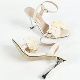 Supply Ms. Three-Dimensional Phantom Butterfly Mirror Snake Pattern Pink Ultra-High Heel High Heel