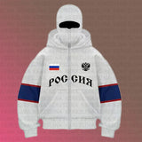 And Winter Double Hat Jacket Y2K Letter Printing Street Trendy Men's And Women's Hoodie