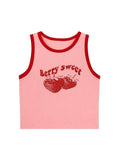 Sweet Berry Cropped Tank Top- Outfit