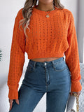 Shooting 2025 Autumn And Winter Sexy Dew Button Hollow Long-Sleeved Cover Sweater Women's
