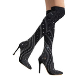 Heel Spike Stretch Socks Water Drill Pattern Fashion And Outdoor Hottie Sexy Women