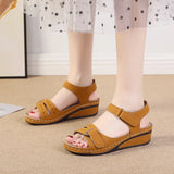 Thick-Bottomed Velvet Sandals Women Wear Slopes And Large Beach Cool