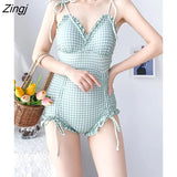 Cover-up Women V-neck Sexy Retro Simple Vacation Slim Sweet Sexy Backless Summer Ulzzang Ladies Swinwear Classic