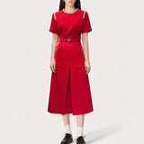 Temperament Elegant Dress 2025 Autumn And Winter New Diamond Belt To Collect Waist Slim Slim Dress Female Autumn