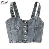 Camisole Women Sexy Mujer Top Party Club Summer Korean Style College Harajuku All-match Simple Backless Camis Chic