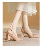 Mary Jane Single Shoe Woman 2025 New Coarse Heel Head Buckle French High Heels In The Heel Patent