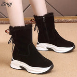 Winter Shoes for Women 2023 Women's Boots Non-slip Waterproof Snow Boots Women Thick Plush Zipper Warm Women's Ankle