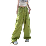 Zingj High Waist Rope Leg Pants Casual Pants Children Summer Thin Cargo Pants Loose Thin Wide Leg Pants
