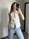 Summer New Bow Ornament Hanging Neck Repair Small Waistcoat Woman
