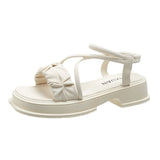 Sandals Women 2025 Summer New Korean Version Of Thick Soles To Increase The Breathable Sandals Are Not Tired Roman