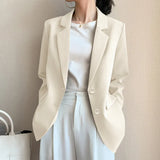 Zingj Small Suit Jacket Female Tide Ins Autumn New Korean Version Students Loose Retro Chic Show Thin Casual