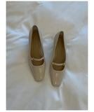 First-In-One High Heel Women 2025 New Coarse Heel Single-Shoe Temperament Light-Mouthed Mary Jane Women's