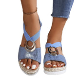 Thick-Solled Sandals 2025 Summer New Waterproof Table Sandals Fashion Slope