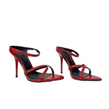 Fine Back Empty Sandals Sexy Dew Fine Heel Temperament 2025 Spring Summer Fish Mouth High Heels Outside Wearing Cold