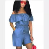 Straight Hair Women's Summer Dress New One-Word Flying Flying Sleeve With Lotus Leaf Side Pocket