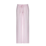 Cloth Forget Lazy Wind Stripes Loose Thin Tie With Low-Rise Slacks Hot Girl Knitted Broad Leg