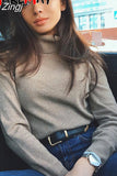 Cashmere Turtleneck Knitted Women Sweaters And Pullovers Women's Pullover Sweater Turtleneck Long