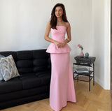 2025 New Women's Breast-Wear Pure Color Half-Dress Temperament Fashion