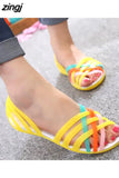 Shoes Women Sandals Clear Shoes transparent shoes Peep Toe Sandalia Feminina Beach Shoes Ladies Slides Sandalias