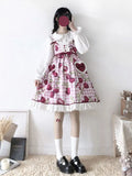 Button Up Shirt Women Lolita Blouse Ladies Doll Collar Long Sleeve Japanese Soft Girl Loose Jk Autumn Chemise