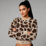 Za Women's Round-Neck Knitted Jacket Medium Cardigan Bottom