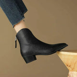 Winter New Small Short Boots Women Coarse And Single Boots Fashion Tips And Naked Boots Chelsea