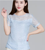 Shooting 2025 Summer Dress New Bottoming Tops To Put On White Round-Neck Short-Sleeved Lace Chiffon