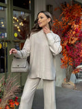 And Winter Long Sleeves Of Loose Casual Trousers Sweater Set Women Hot Selling Fork