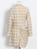 Temperament Short Dress 2025 Autumn New Fashion Sexy Design Slimming Lattice Suit Dress Dress