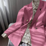Zingj And Autumn Small Suit Jacket Female 2024 New Korean Version Net Red Temperament Small Purple Pink Suit