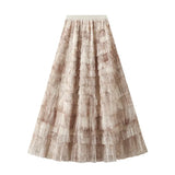 Dress Women's Half-Dress Dress 2025 New Cake Skirt Showing Thin Long Mesh Dress Level Half Skirt