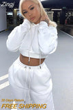 2023 Winter Fashion Outfits for Women Tracksuit Hoodies Sweatshirt and Sweatpants Casual Sports 2 Piece Set
