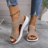 Women Autumn Summer New Net Cloth Flat Soles Fish Mouth Flying Sports