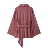 For Women's INS Burst With Belt And Suit Jacket + Pajama Style