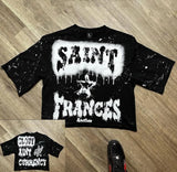 Street Fflirtion Cranium Brand New Printed T-Shirt Gothic High Street T-Shirt Round