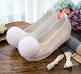 Zingj Shoes, Hanfu Shoes Ancient Style Ancient Costume Flat National Style Pure Color Lovely Girl Bright Cloth