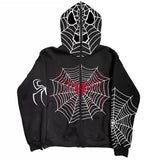 Zingj Autumn Hoodie Zipper Hoodie Loose Zipper Hoodie Skeleton Skeleton Print
