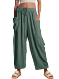 Waist Pleated High Wide Leg Loose