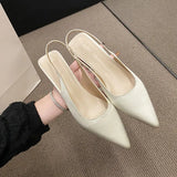 Women 2025 New Women's Shoes Summer Korean Version Of The Sharp Head In The Heel Tight-Set Feet Fashion Sandals