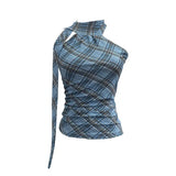 And Summer Ribbon Wear Double Mesh Sexy Hottie Hanging Neck Sling Vest Woman