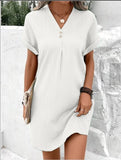 Women's 2025 New V Solid Color Coat Coat Comfortable Casual Button