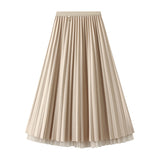 Wear 100-Fold Skirt Half Body Autumn And Winter Large-Size A Skirt 2025 New Belly Skirt