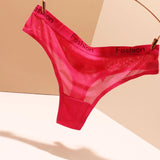Lace Transparent Sexy Thong Female Scarlet Breathable Bow Low-Rise Cotton Crotch Hot