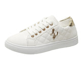 White Shoes Women Light Simple Fashion 2025 Spring And Autumn Low Help Flat Bottom Lady Trend
