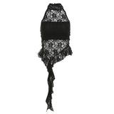 2024 Summer New Women's Clothing Pure Desire To Hang The Neck Of The Open Back Irregular Side Of The Small