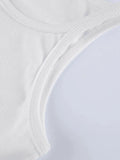 Rib Basic Solid Crop Cami Top- Outfit