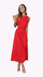 Zingj Sweet Wind Summer New Solid Color Closed Waist Round Collar Fashion Dress